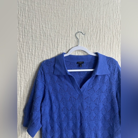 Talbots NWT Johnny Collar Pullover shirt-sleeve sweater 2023 style MP - Picture 3 of 5
